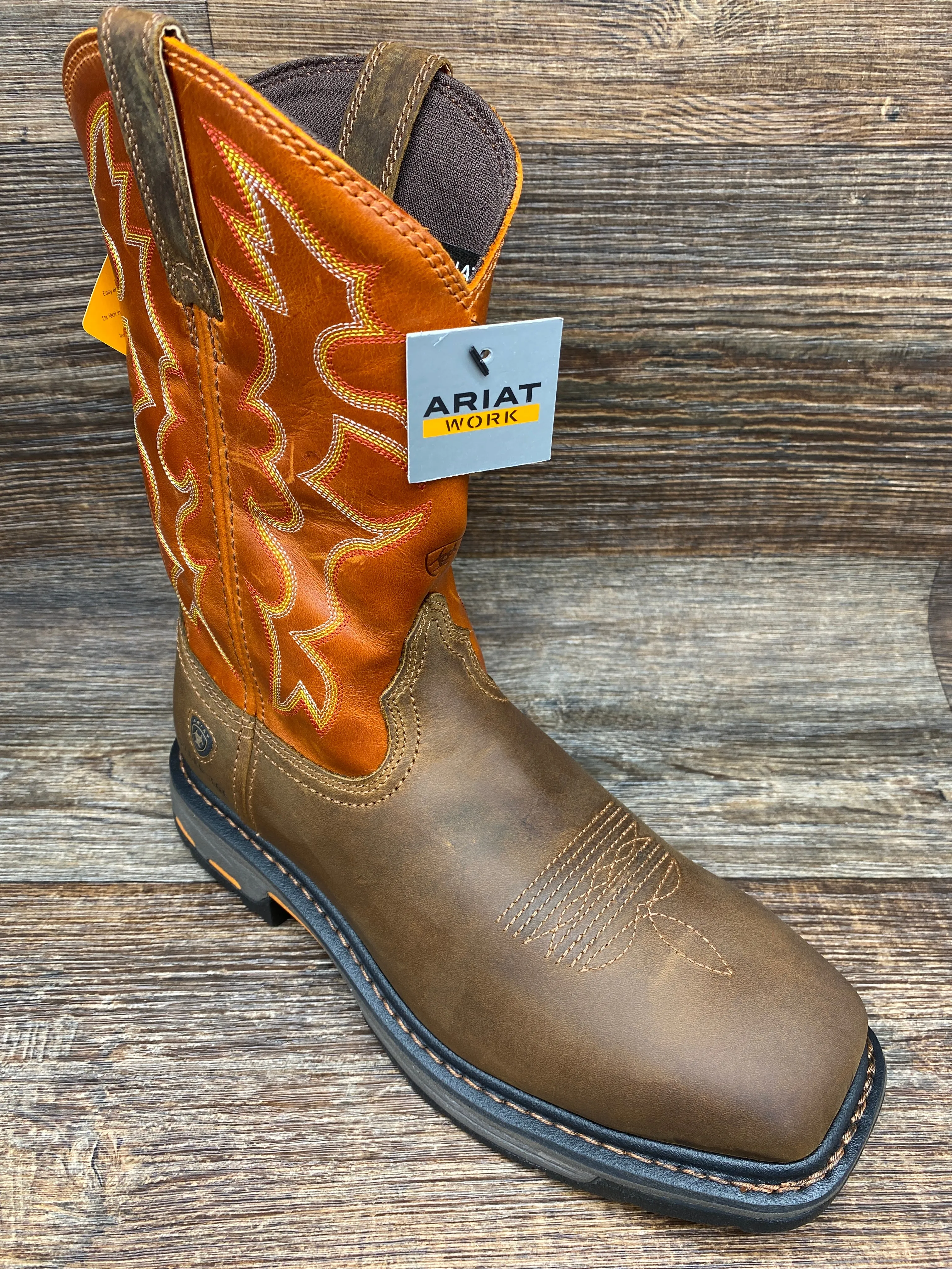 10006961 Men's WorkHog Square Toe Steel Toe Work Boot by Ariat