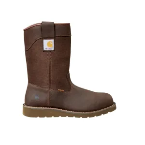 10" Wellington Wedge Steel-Toe Waterproof Work Boot Dark Brown