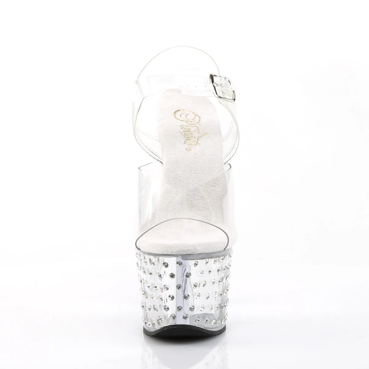 7 Inch Heel STARDUST-708 Clear