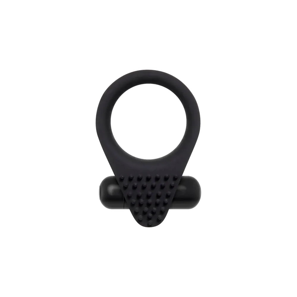 Adam & Eve Adam's Deluxe Penis Ring Sampler - Black/Smoke