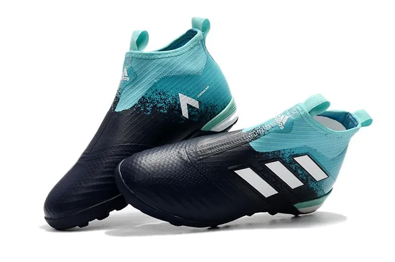 Adidas ACE Tango TF Grass Spikes Football Shoes Blue/Black/White