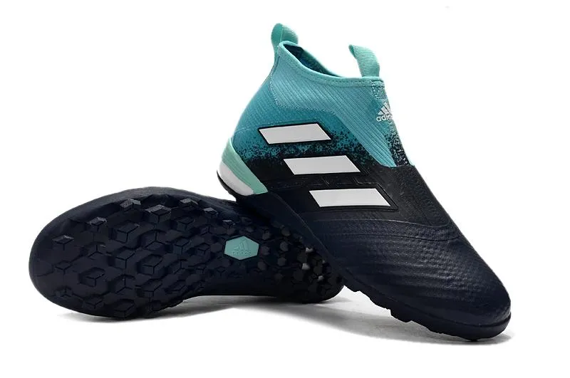 Adidas ACE Tango TF Grass Spikes Football Shoes Blue/Black/White