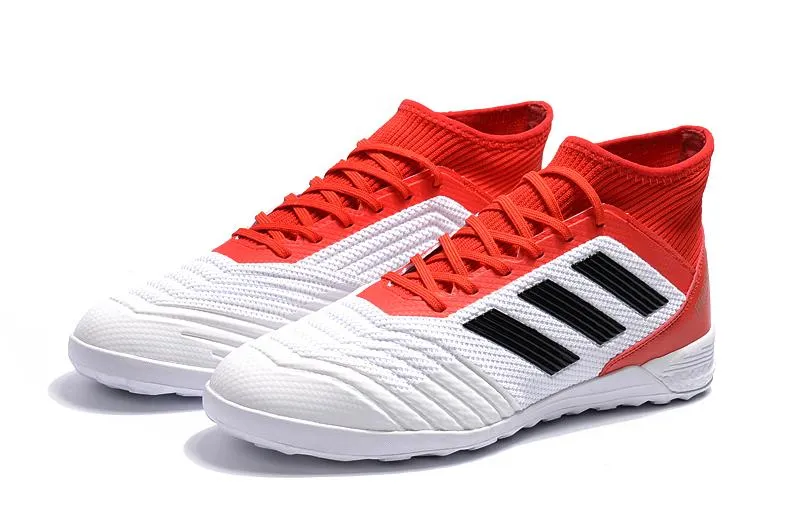 Adidas Predator IC Indoor Flat Soccer Shoes Red/White/Black