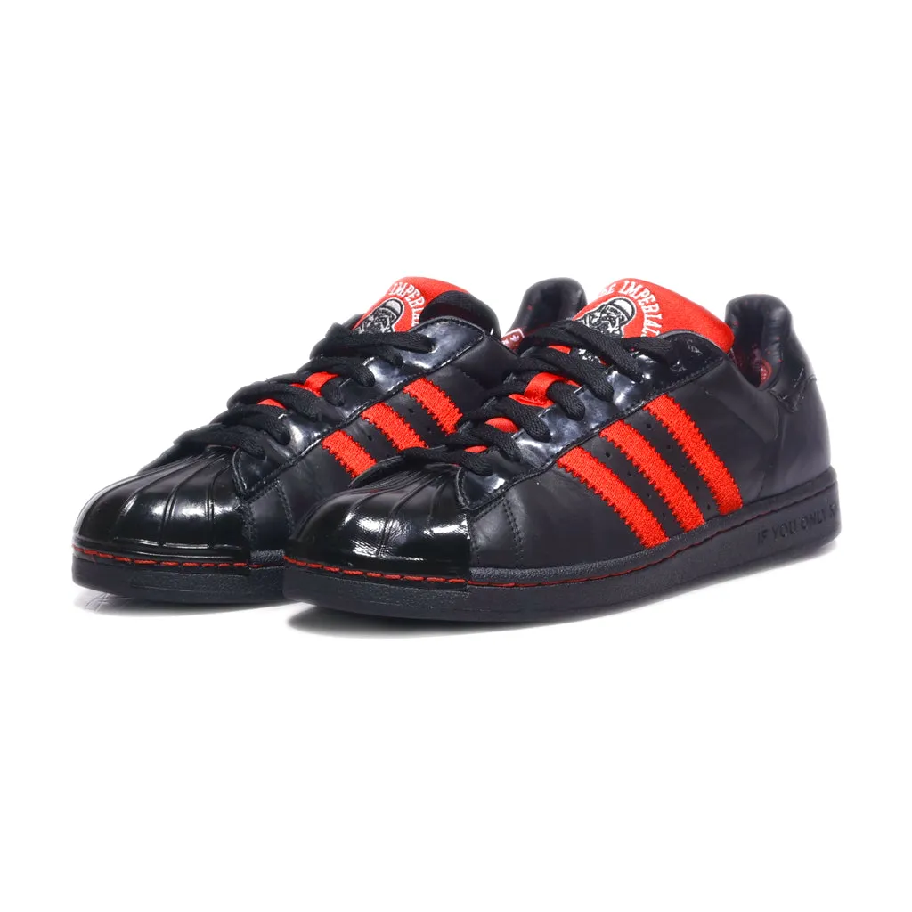 Adidas Star Wars Superstar Low-Top Sneakers Pu Leather Black Colour For Men