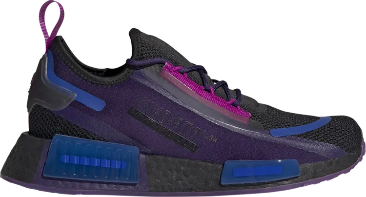 Adidas Wmns NMD_R1 Spectoo 'Black Dark Purple' sneakers, purple