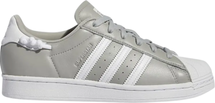 Adidas Wmns Superstar 'Knotted Rope - Gray White' sneakers, gray