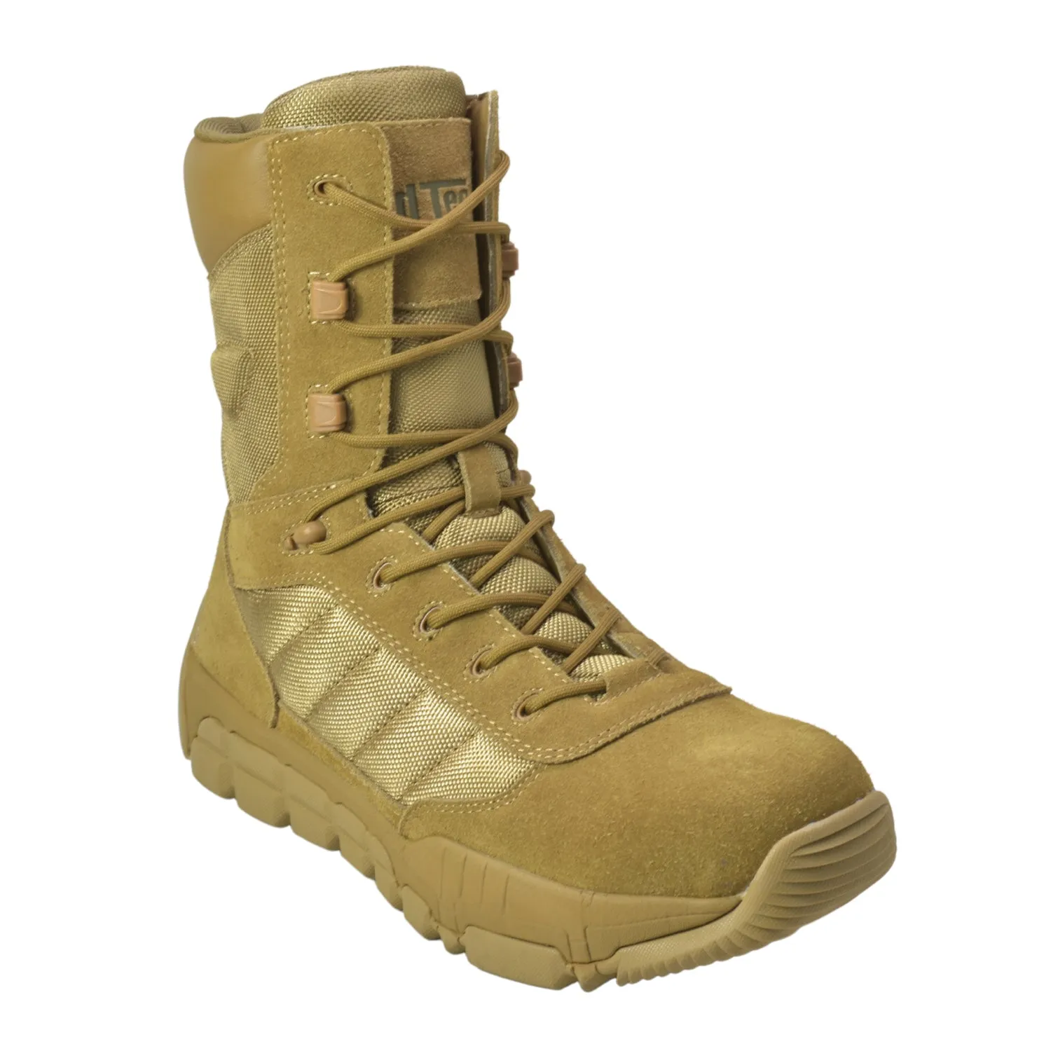 AdTec Mens 9in Side Zipper Composite Toe Coyote Military Boots