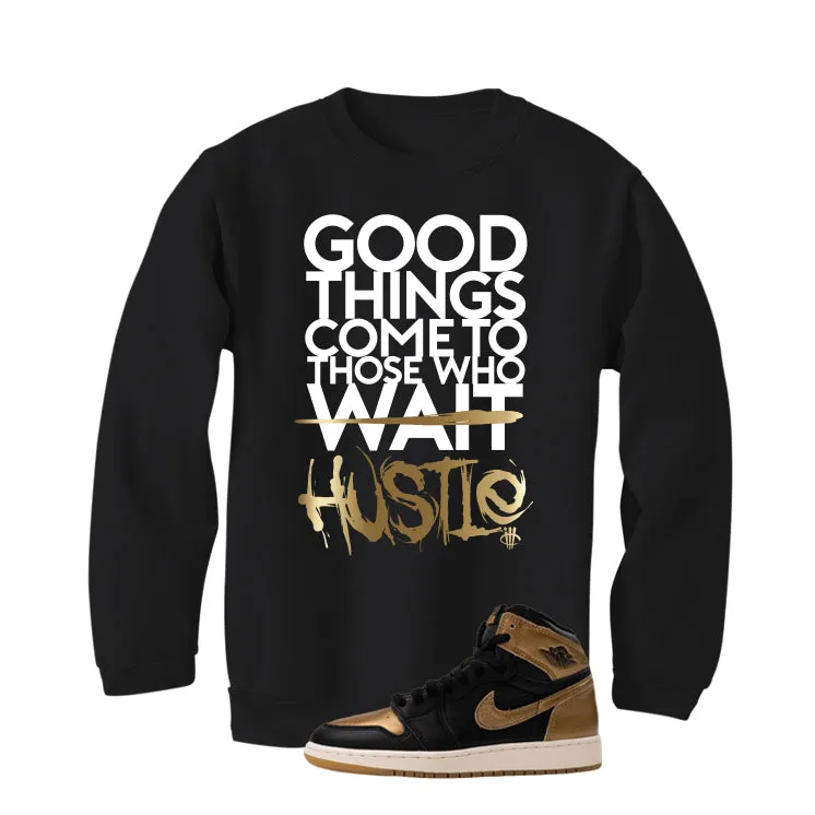 Air Jordan 1 High OG Metallic Gold Black T-Shirt (Good Things)| illcurrency