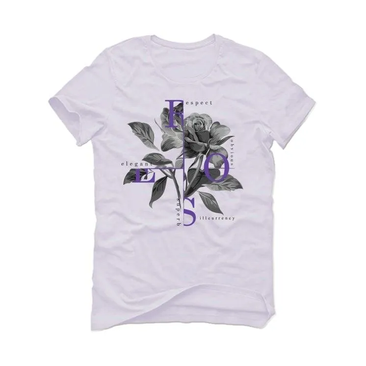 Air Jordan 1 Retro High OG “Court Purple” White T-Shirt (Roses)