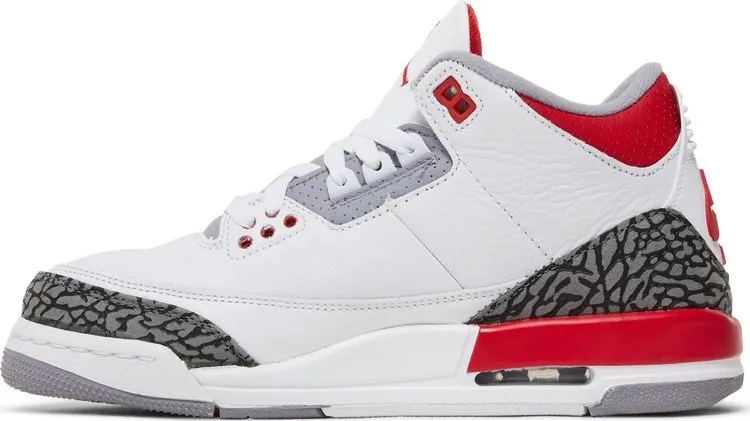 Air Jordan 3 Retro GS Fire Red 2022, white