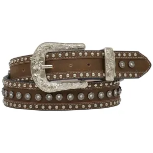 Angel Ranch Women's Brown Gun Shell Leather Belt DA3742