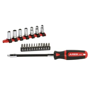 ARES 51021 - 20-Piece Multipurpose Flexible Driver Set