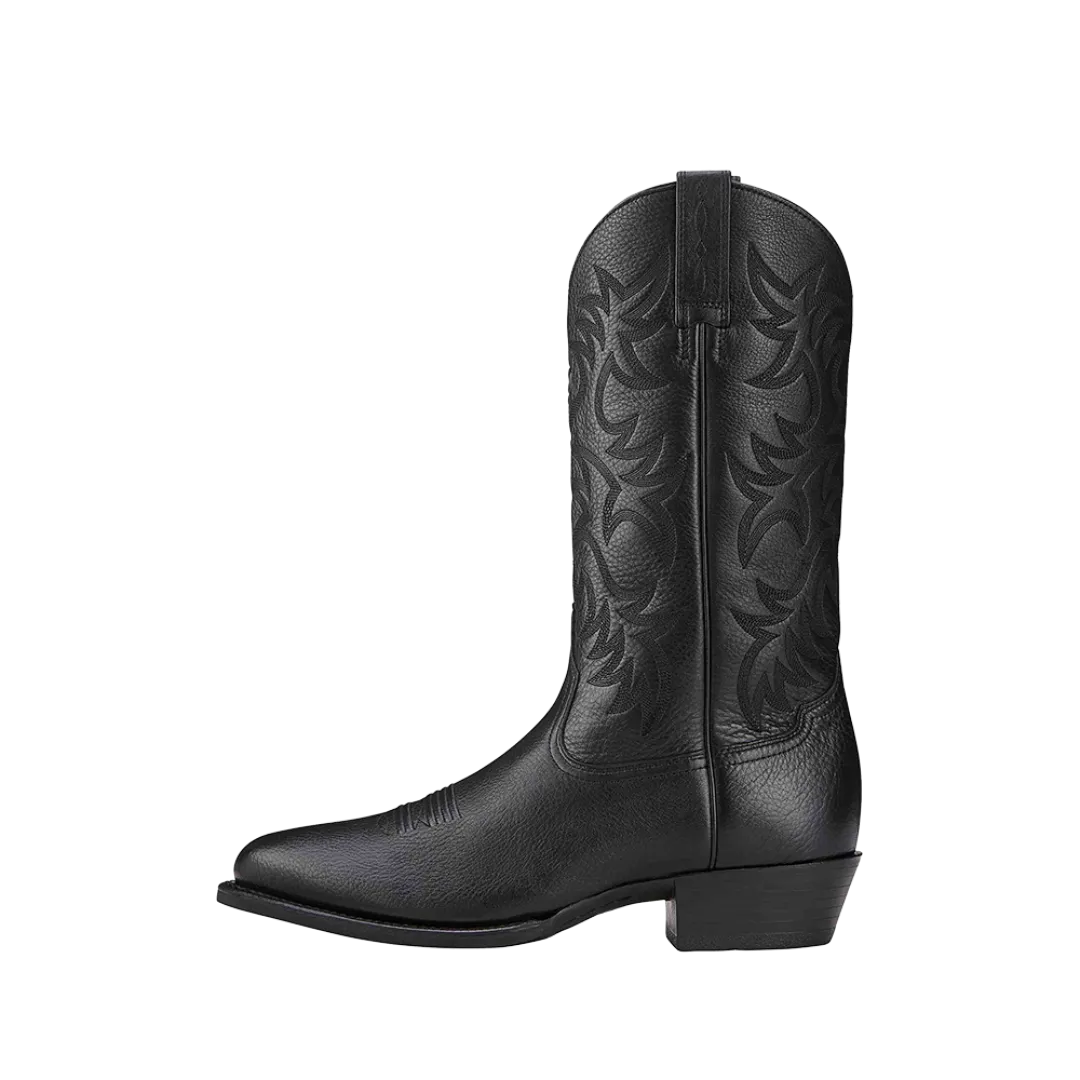 Ariat Men's Black Deertan Heritage Toe Western Boots