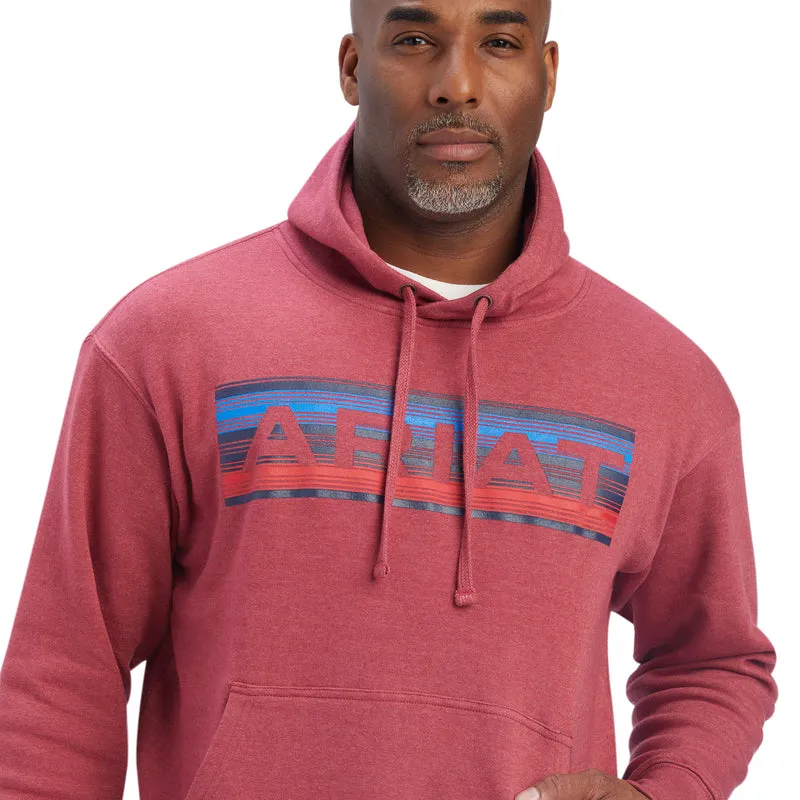 'Ariat' Men's Serape Logo Sweatshirt - Rubia Red Heather