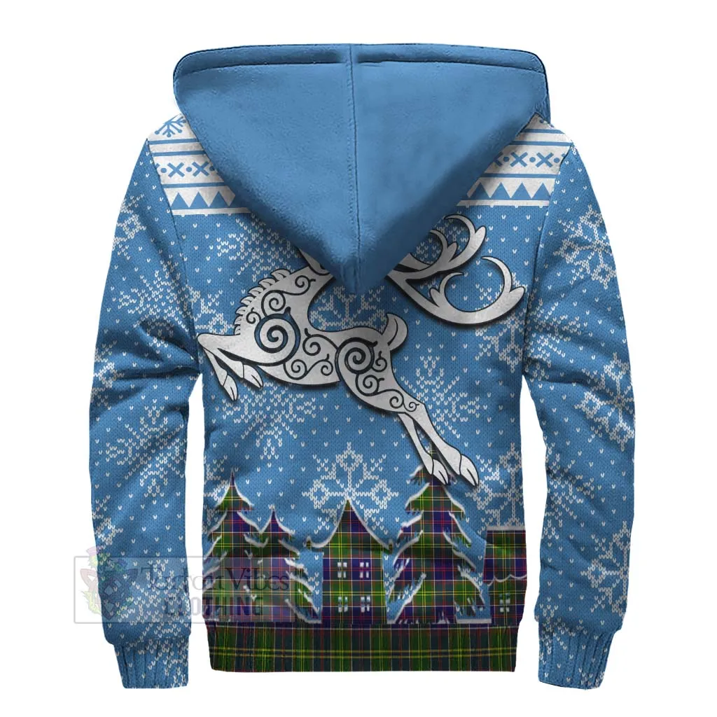 Arnott Clan Christmas Sherpa Hoodie Celtic Reindeer Style