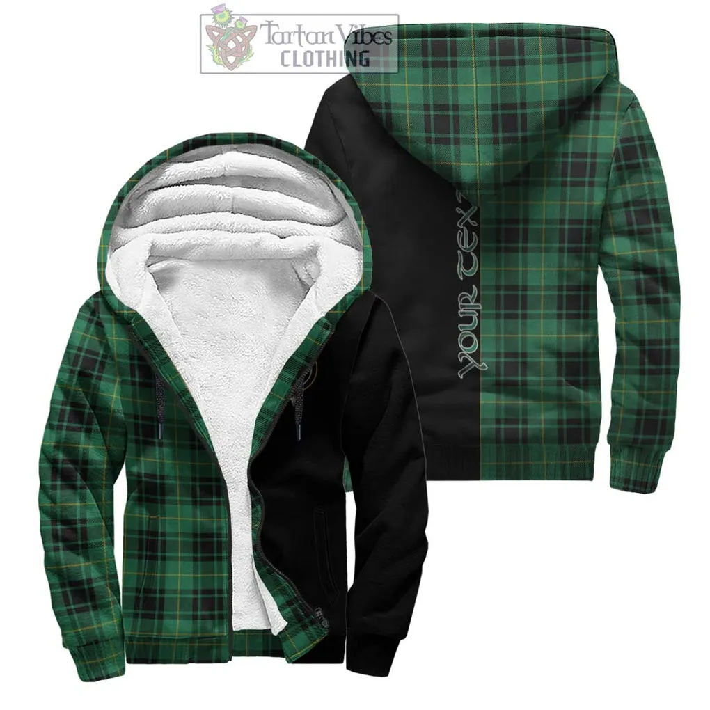 Arthur Ancient Tartan Sherpa Hoodie with Family Crest and Half Of Me Style