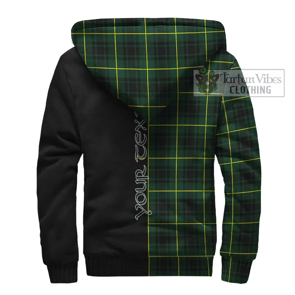 Arthur Modern Tartan Sherpa Hoodie with Family Crest and Half Of Me Style