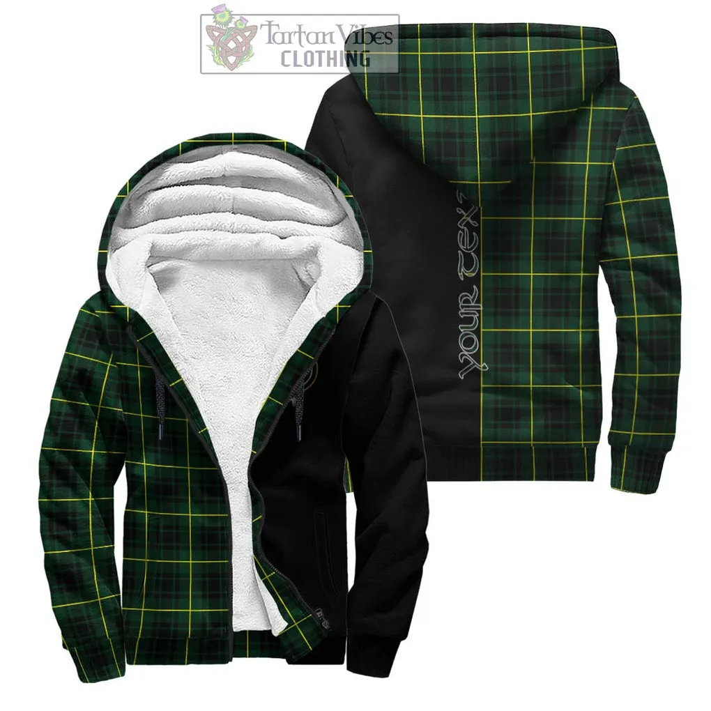 Arthur Modern Tartan Sherpa Hoodie with Family Crest and Half Of Me Style