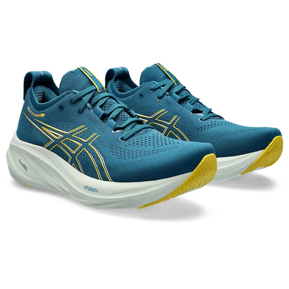 ASICS GEL NIMBUS 26 MEN'S (EVENING TEAL/ LIGHT MUSTARD) RUNNING SHOES