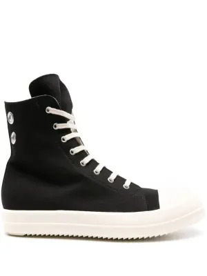 AW24 Denim High Sneakers - Black/Milk/Milk