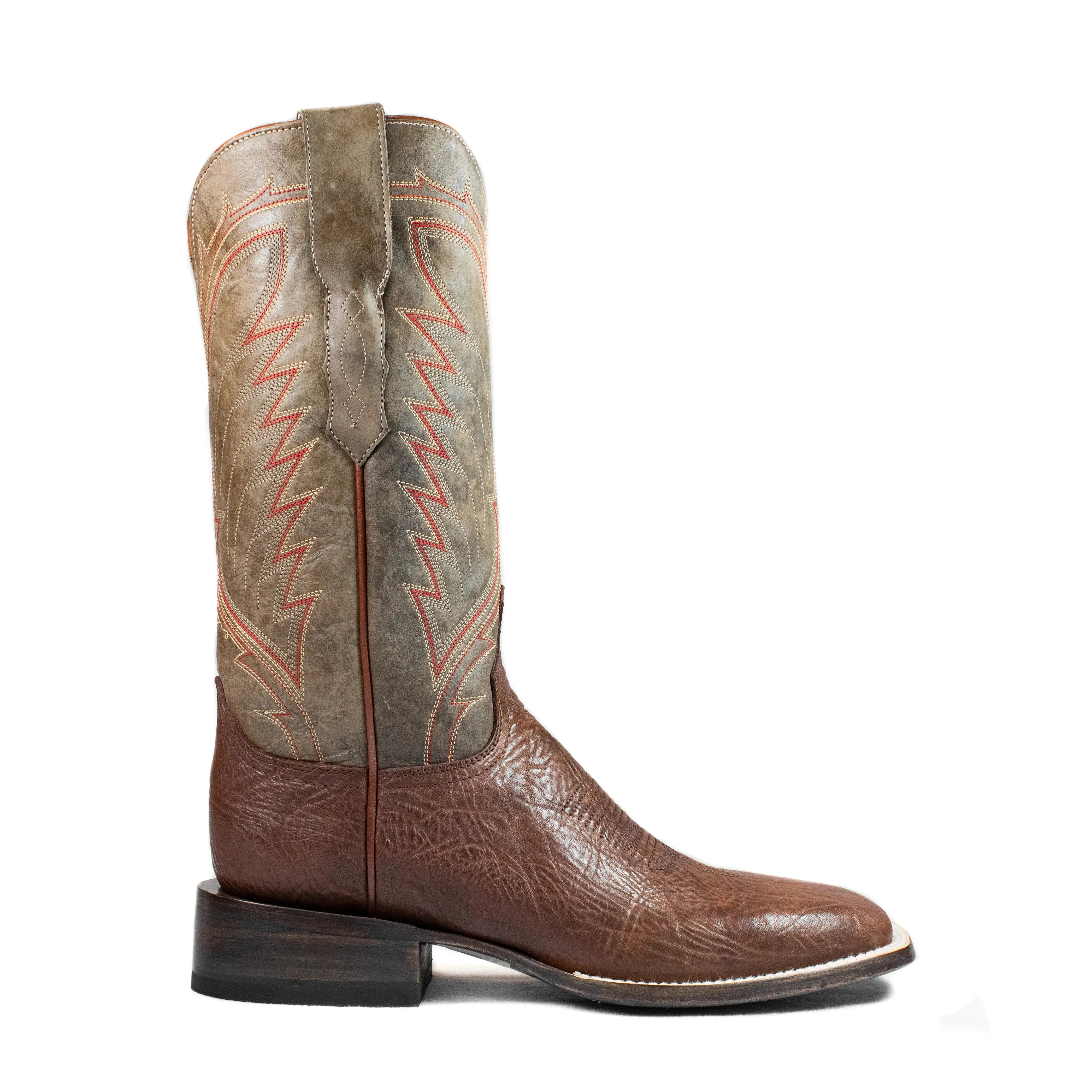 AZULADO MEN’S WALKER BULL SHOULDER REDWOOD WESTERN BOOTS