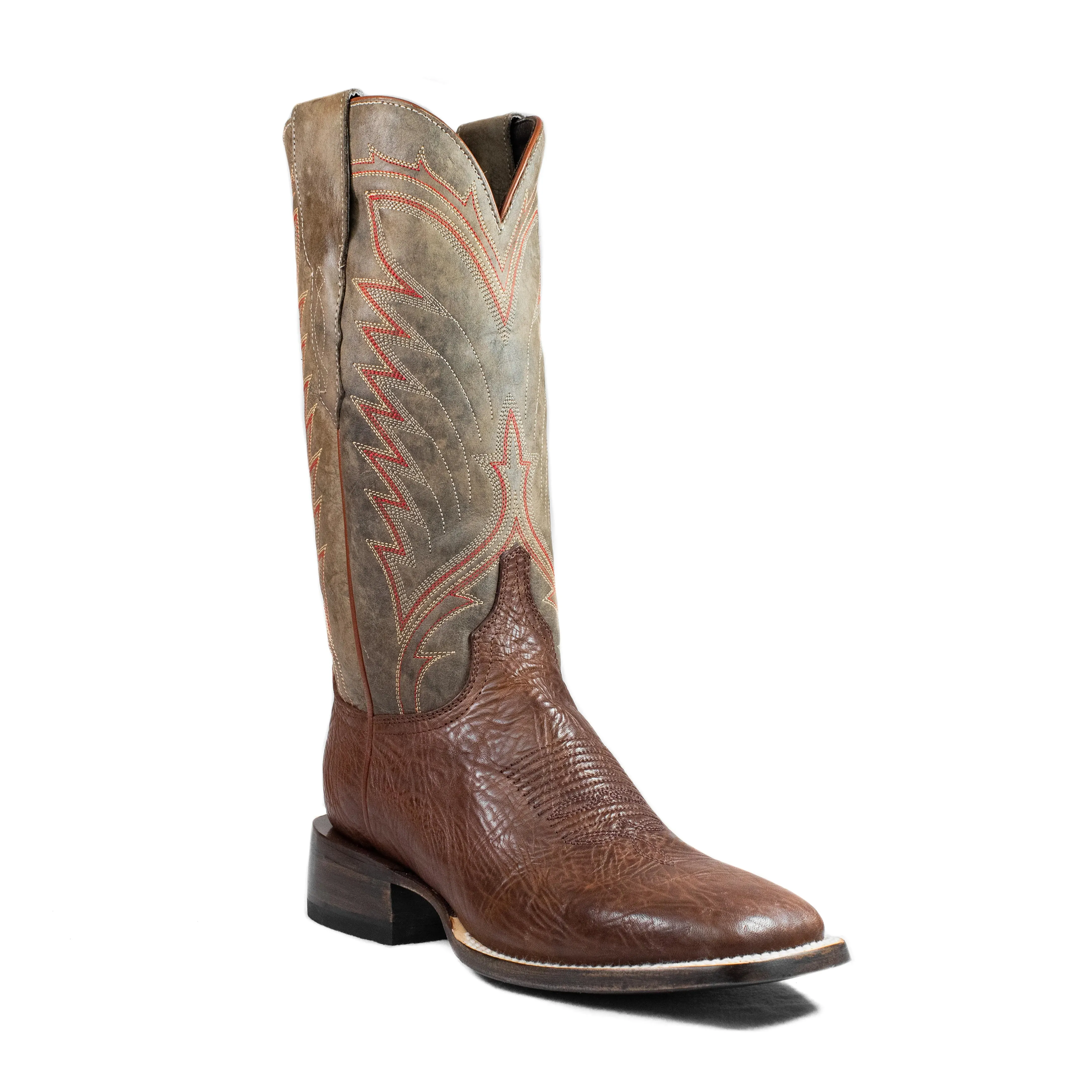 AZULADO MEN’S WALKER BULL SHOULDER REDWOOD WESTERN BOOTS