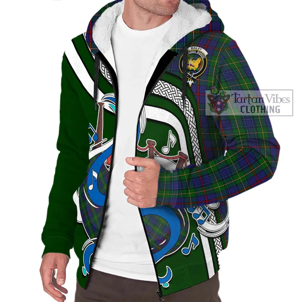 Bailey Tartan Sherpa Hoodie with Epic Bagpipe Style