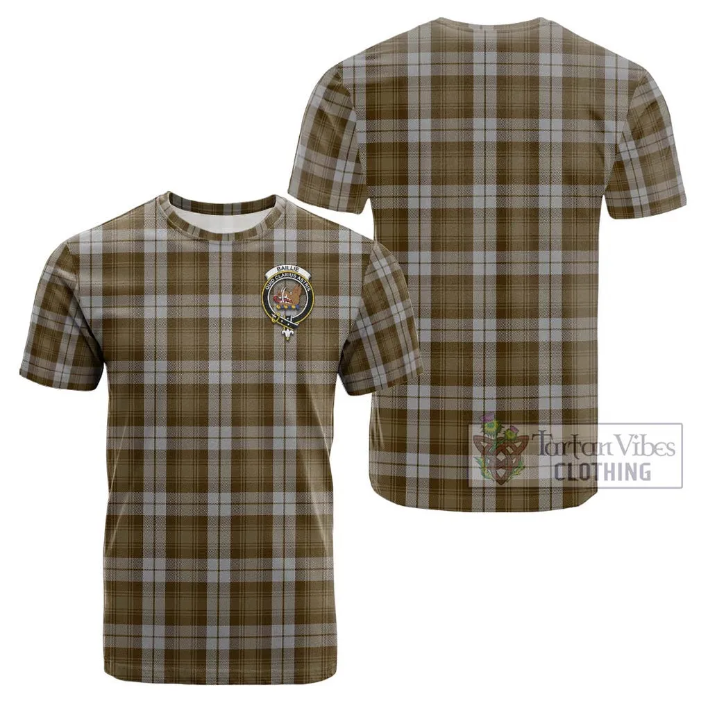 Baillie Dress Tartan Cotton T-Shirt with Family Crest