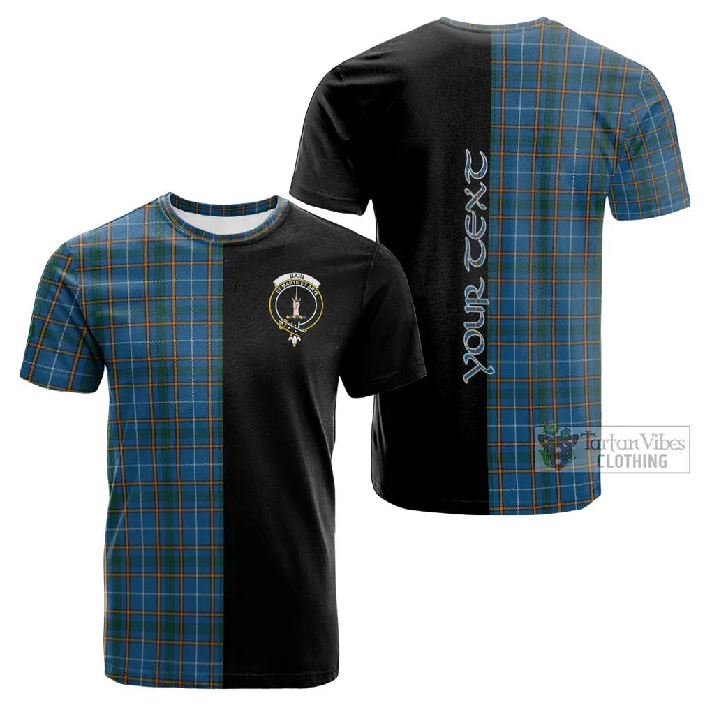 Bain Tartan Cotton T-shirt with Family Crest and Half Of Me Style