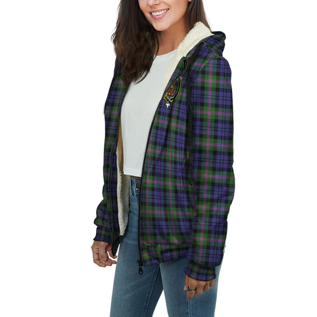 Baird Modern Tartan Sherpa Hoodie with Family Crest