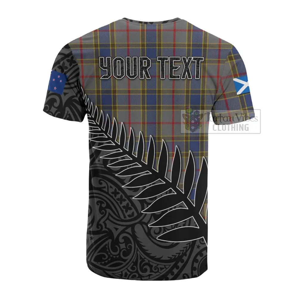 Balfour Crest Tartan Cotton T-shirt with New Zealand Silver Fern Half Style