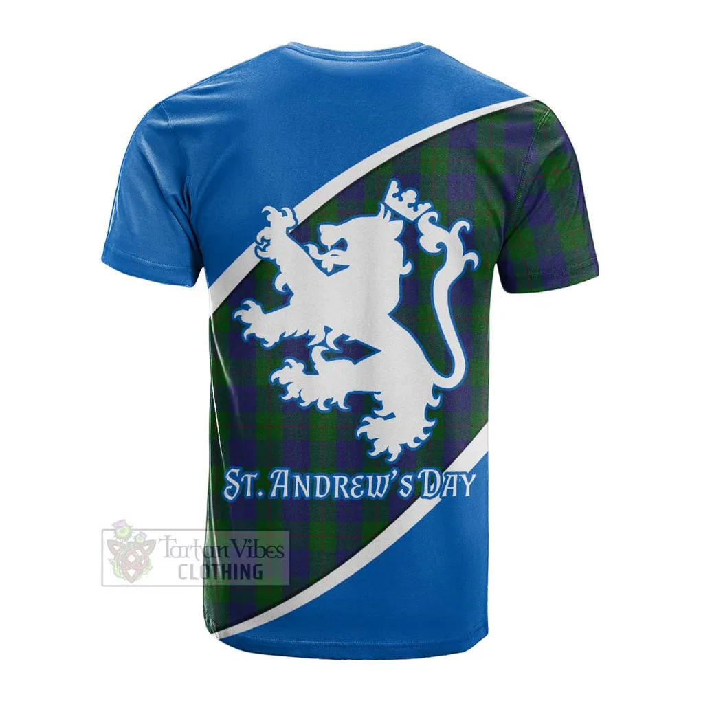 Barclay Family Crest Tartan Cotton T-shirt Celebrate Saint Andrew's Day in Style