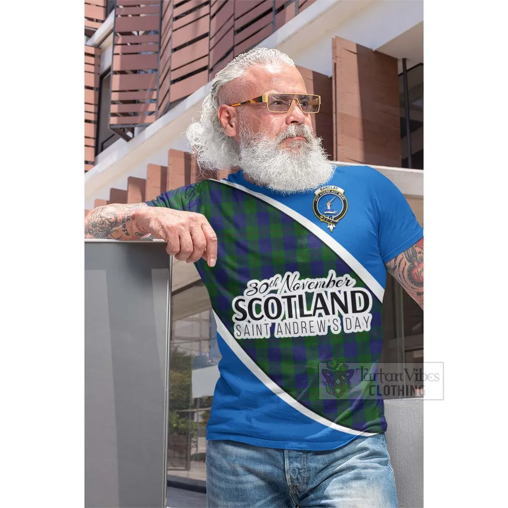 Barclay Family Crest Tartan Cotton T-shirt Celebrate Saint Andrew's Day in Style