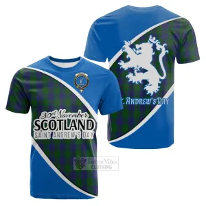 Barclay Family Crest Tartan Cotton T-shirt Celebrate Saint Andrew's Day in Style