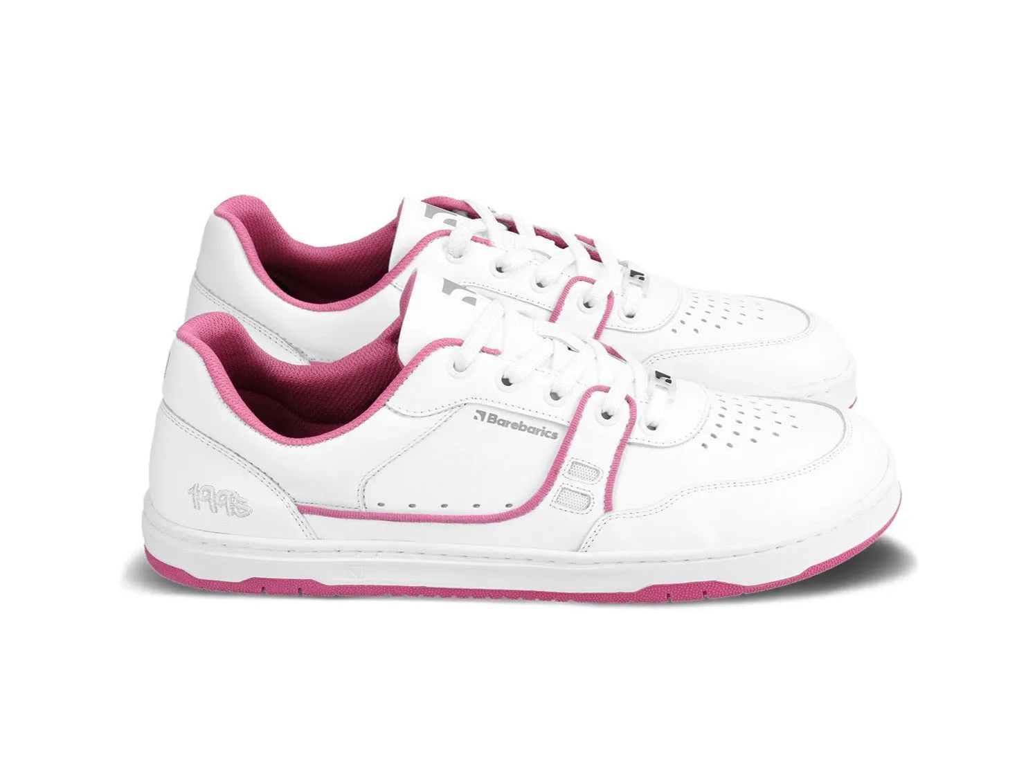 Barefoot Sneakers Barebarics Arise - White & Raspberry Pink CLEARANCE