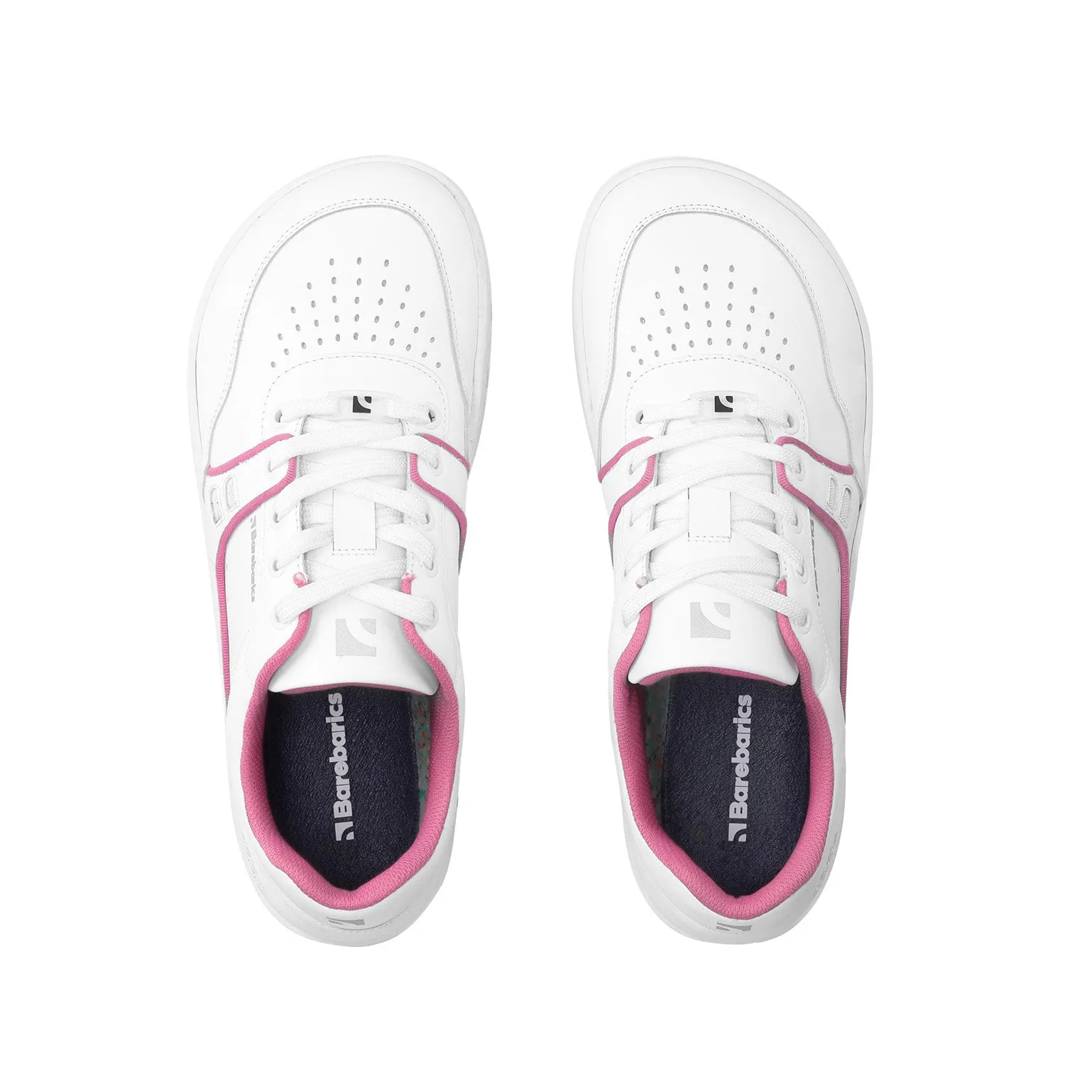 Barefoot Sneakers Barebarics Arise - White & Raspberry Pink CLEARANCE