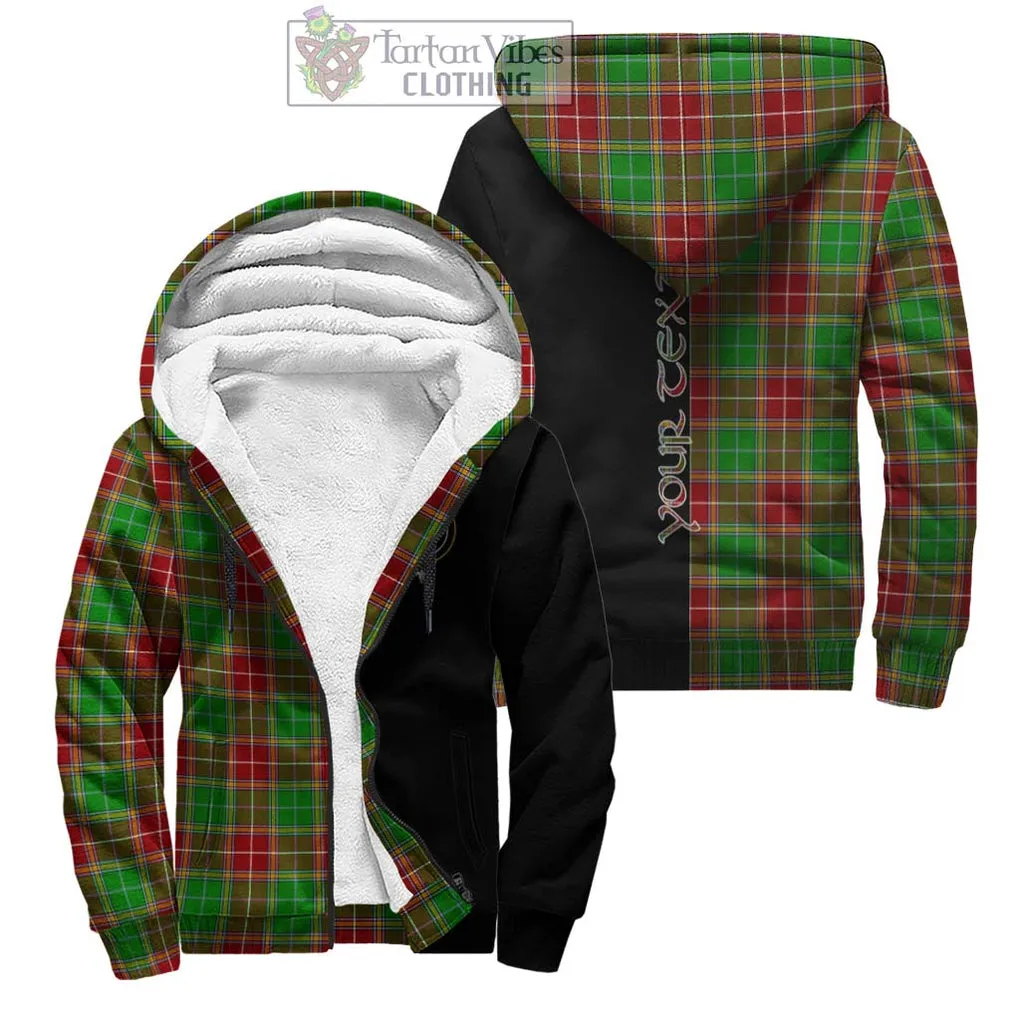 Baxter Modern Tartan Sherpa Hoodie with Family Crest and Half Of Me Style