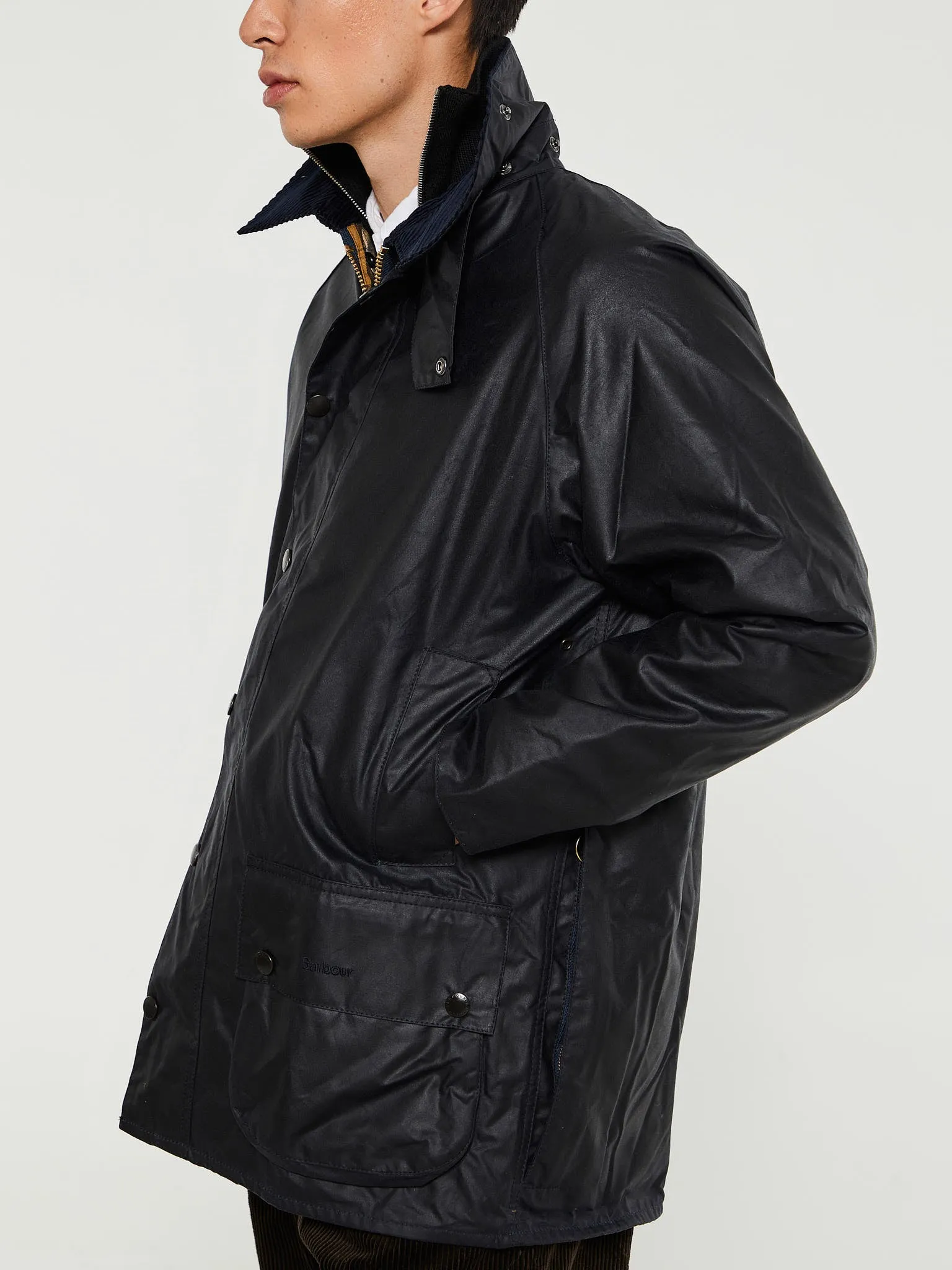 Beaufort Wax Jacket in Navy