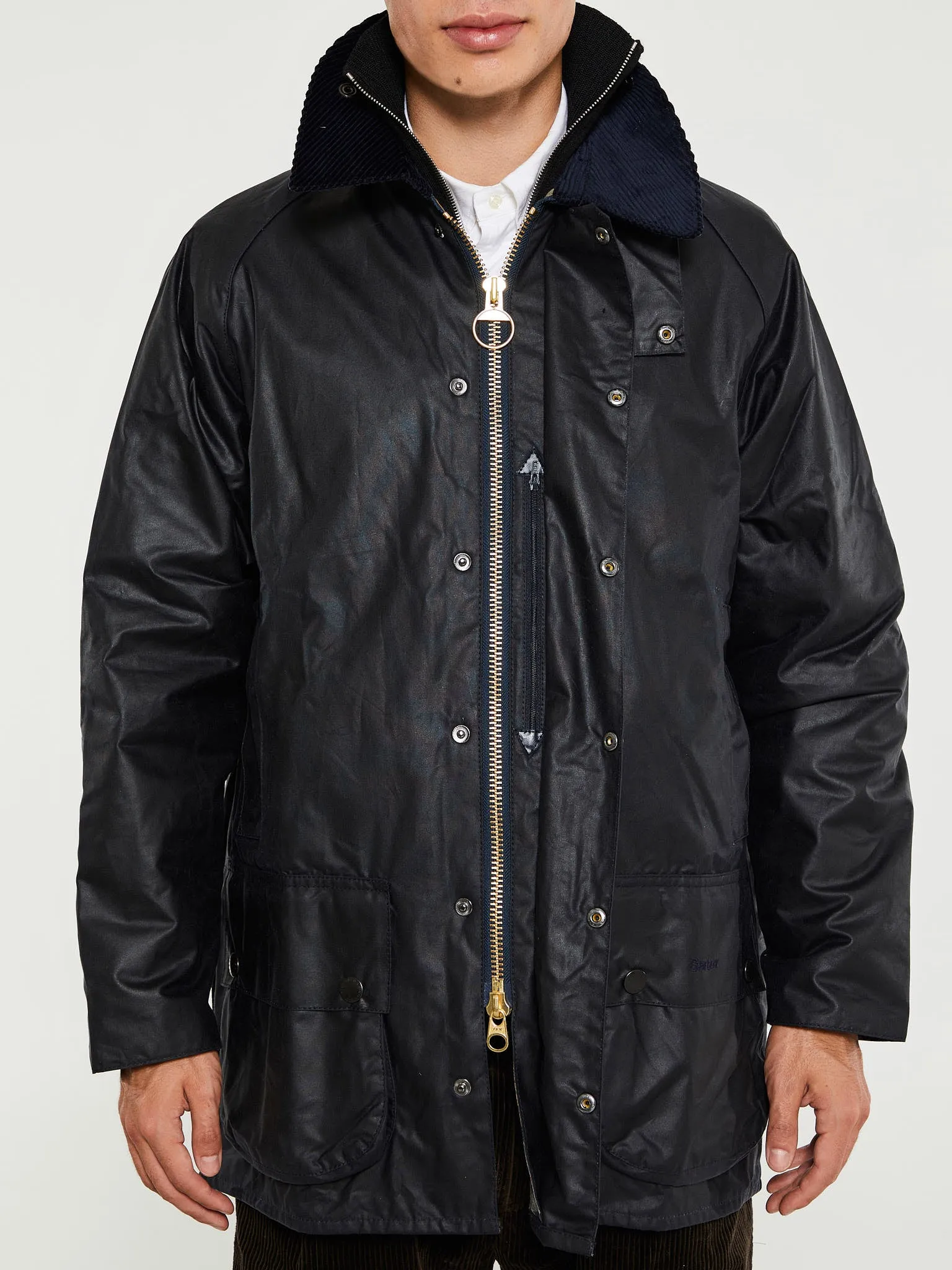 Beaufort Wax Jacket in Navy