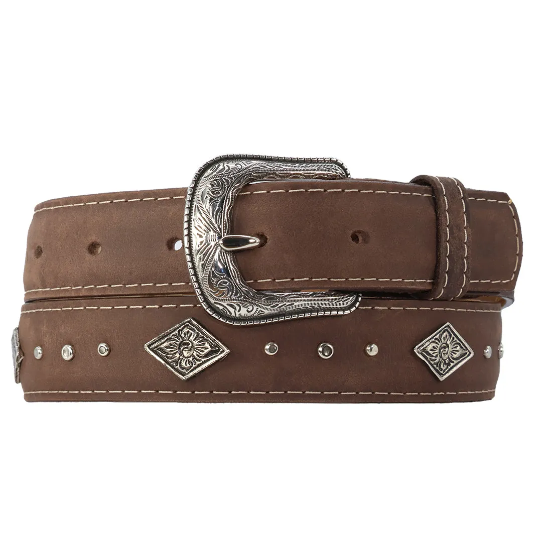 Belt  West Concho 5D Diamond  (Brown)