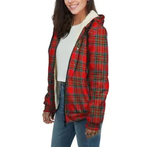 Binning Tartan Sherpa Hoodie with Family Crest