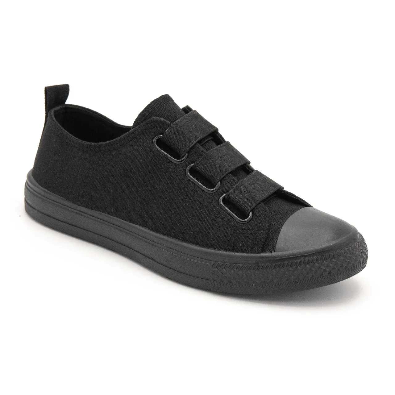 Black canvas shoes