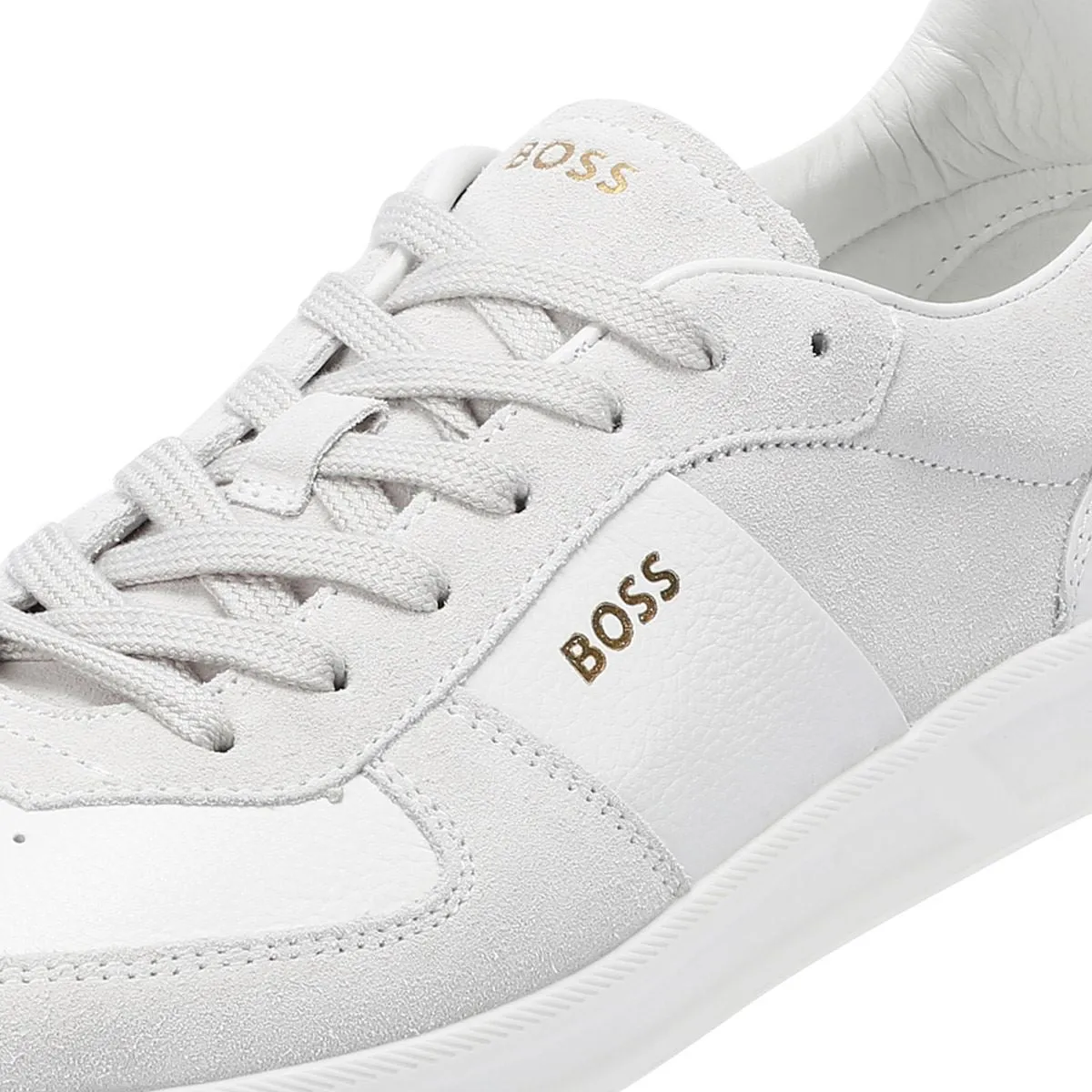 Boss Brandon Suede/Leather Men's White Trainers