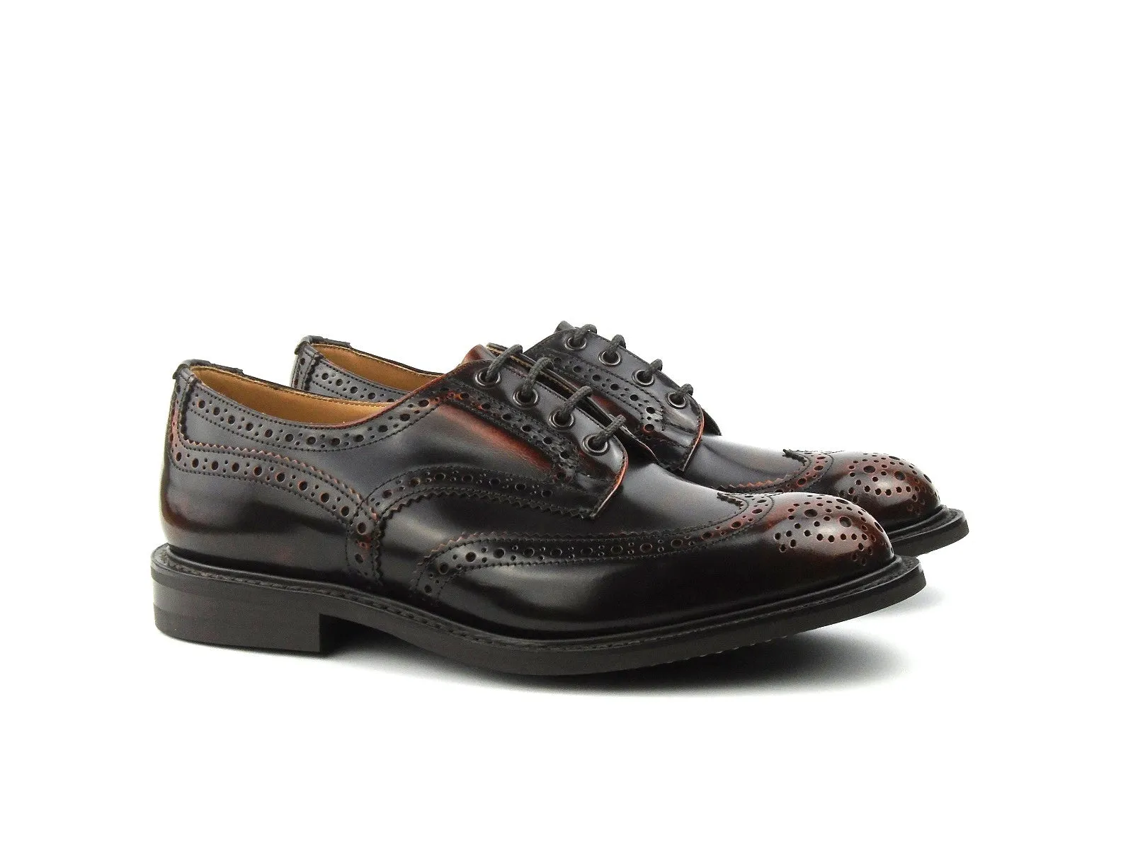 Bourton Country Brogue Shoe - Brown/Tan Bookbinder