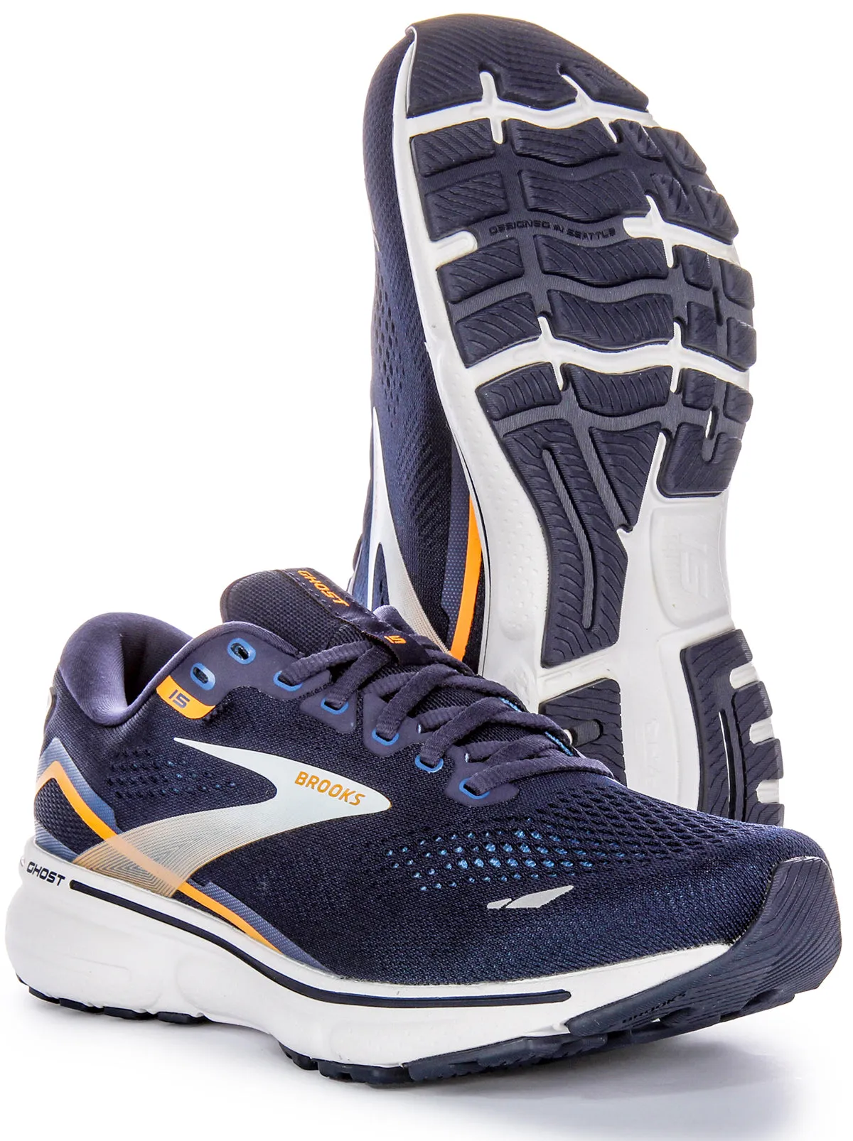 Brooks Ghost 15 In Navy For Men