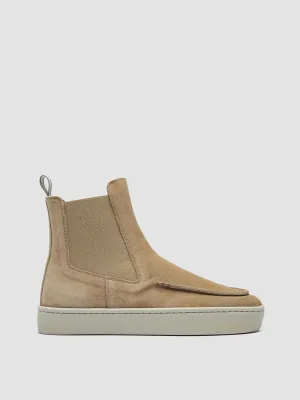 BUG 107 - Taupe Suede High-Top Sneakers