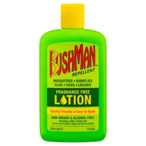 Bushman Fragrance and Alcohol Free Lotion 20% Deet