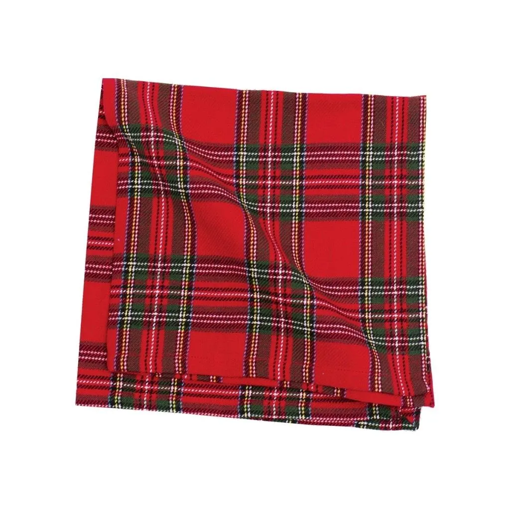 C & F Quilted Products Arlington Tartan Plaid Christmas Cloth Napkin