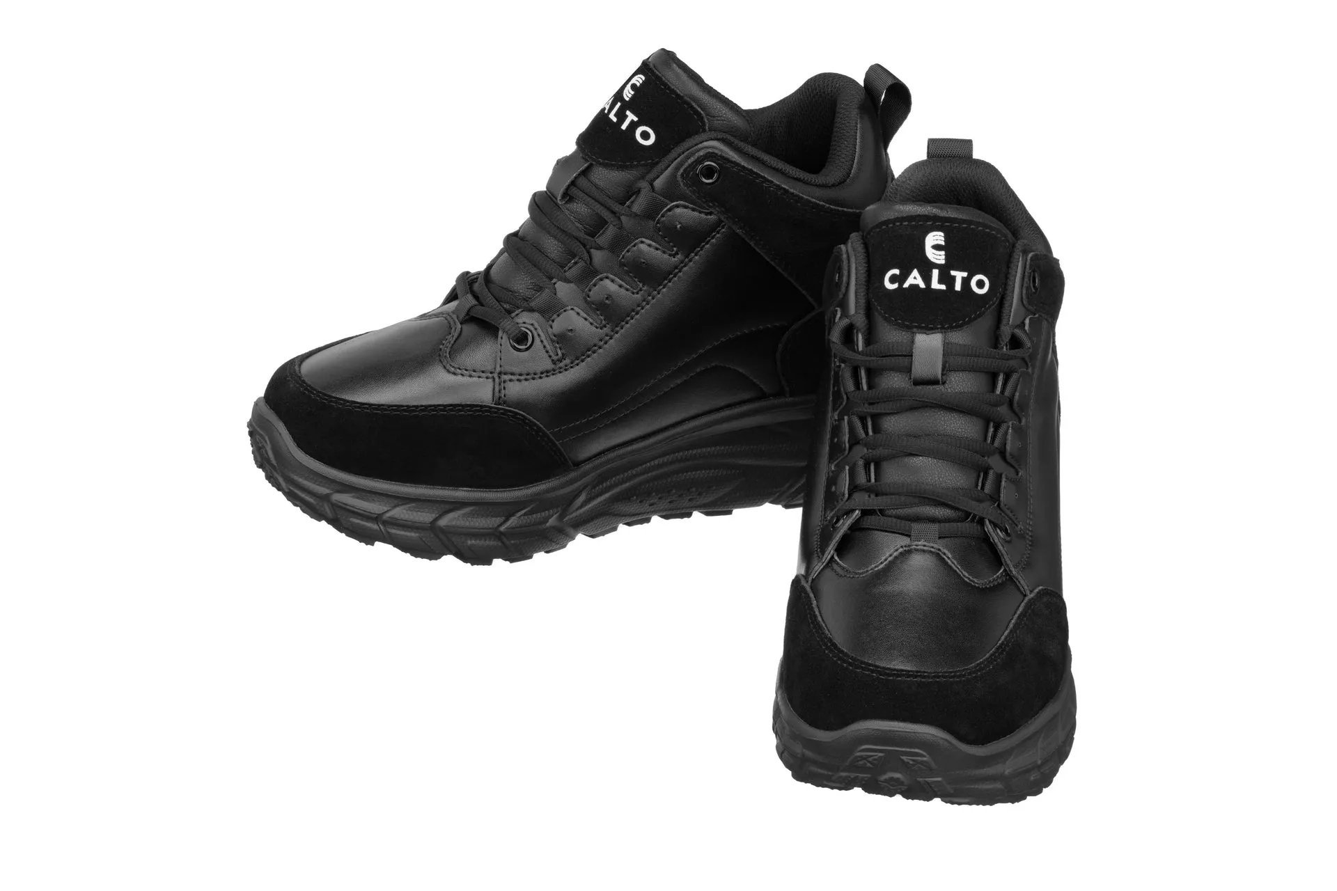 CALTO - S22797 - 4 Inches Taller (Black) - Hiking Style Boots