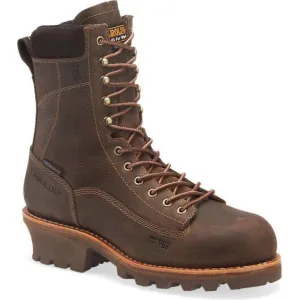 Carolina Men's Birch 8" Comp Toe WP INS Logger Work Boot Brown CA7521